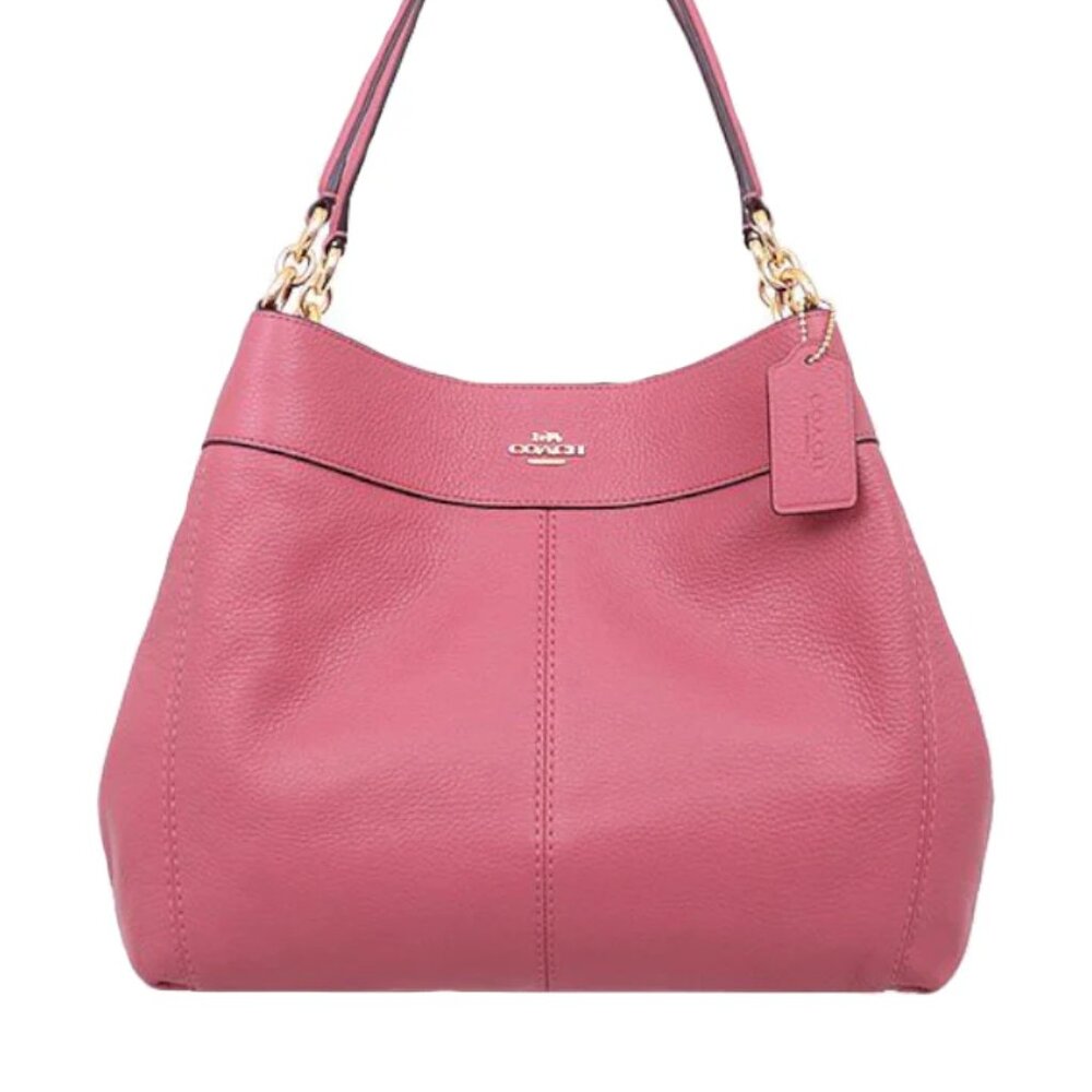 Euc Coach Lexy Leather Fushia Shoulder Bag Purse